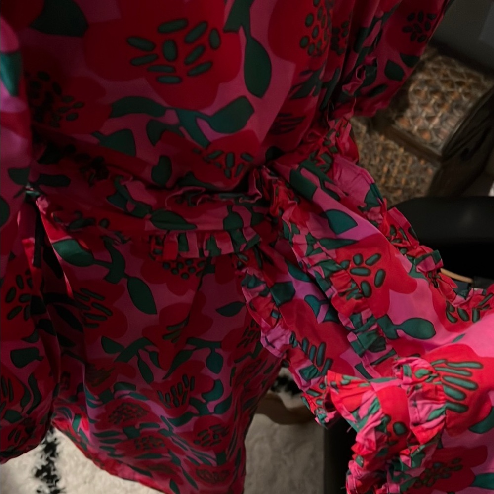 Floral Pink and Red Dress by Cyclamen - Picture 6 of 8